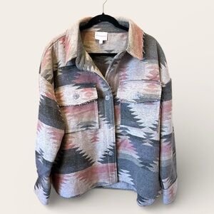 Women's Aztec Pattern Jean Jacket